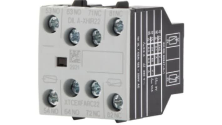 [RS-250-8783] RS PRO Auxiliary Contact, 4 Contact, 2NC + 2NO, Front Mount, RSPRO-ACR22